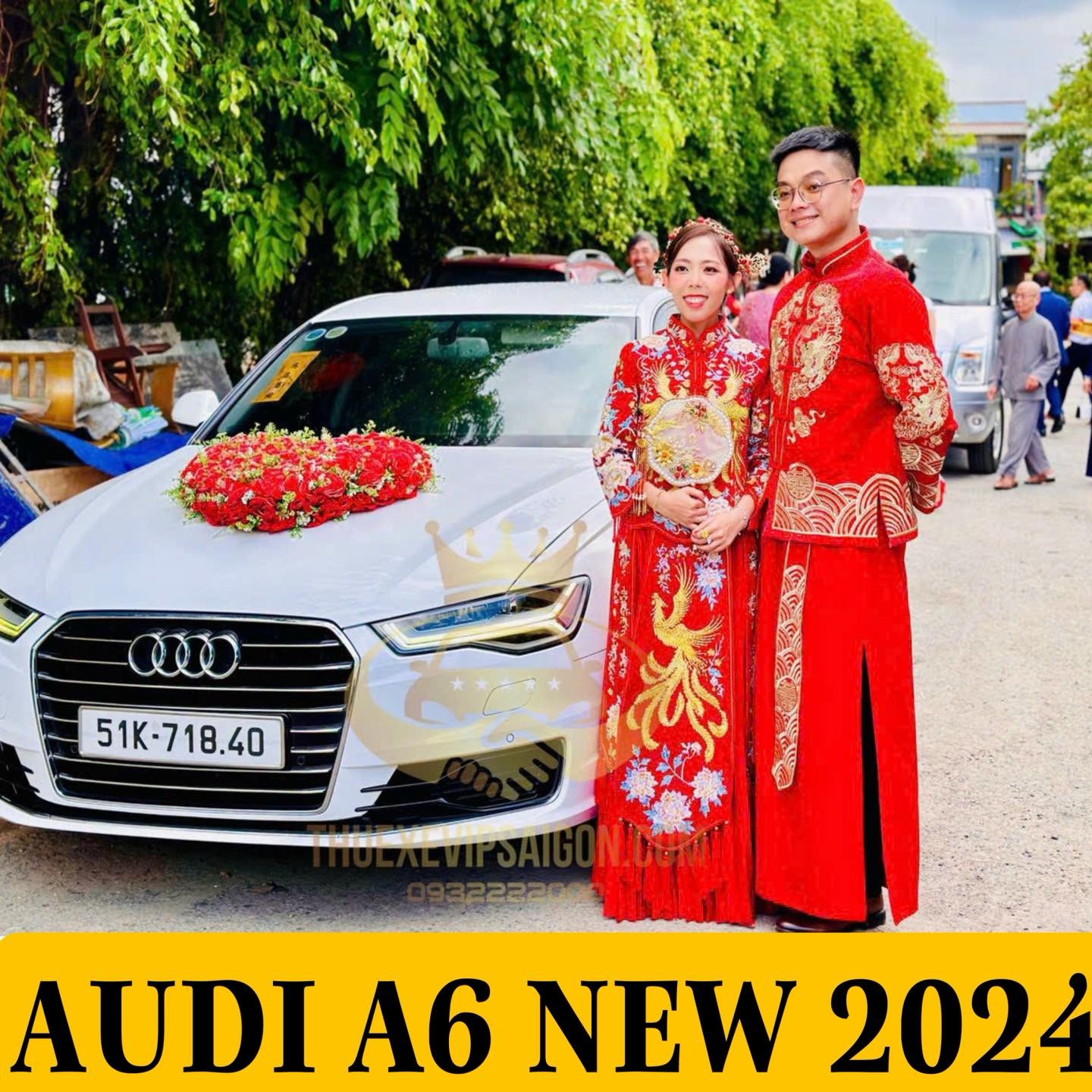 Tập đoàn Bảo Dương cho thuê xe cưới Audi A6 ngày 25/4/2024