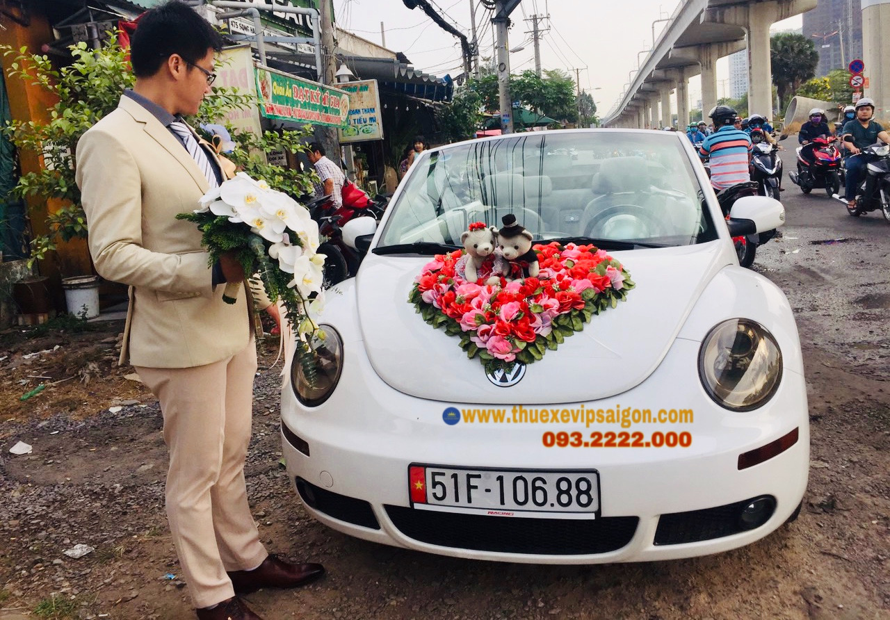 Vip Cars Bảo Dương cho thuê xe cưới bọ mui trần ngày 6/3/2020