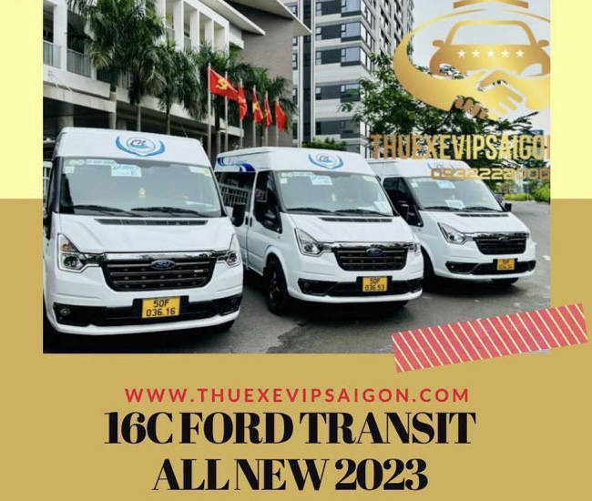 Dòng xe cưới 16 CHỖ FORD TRANSIT NEW 2023