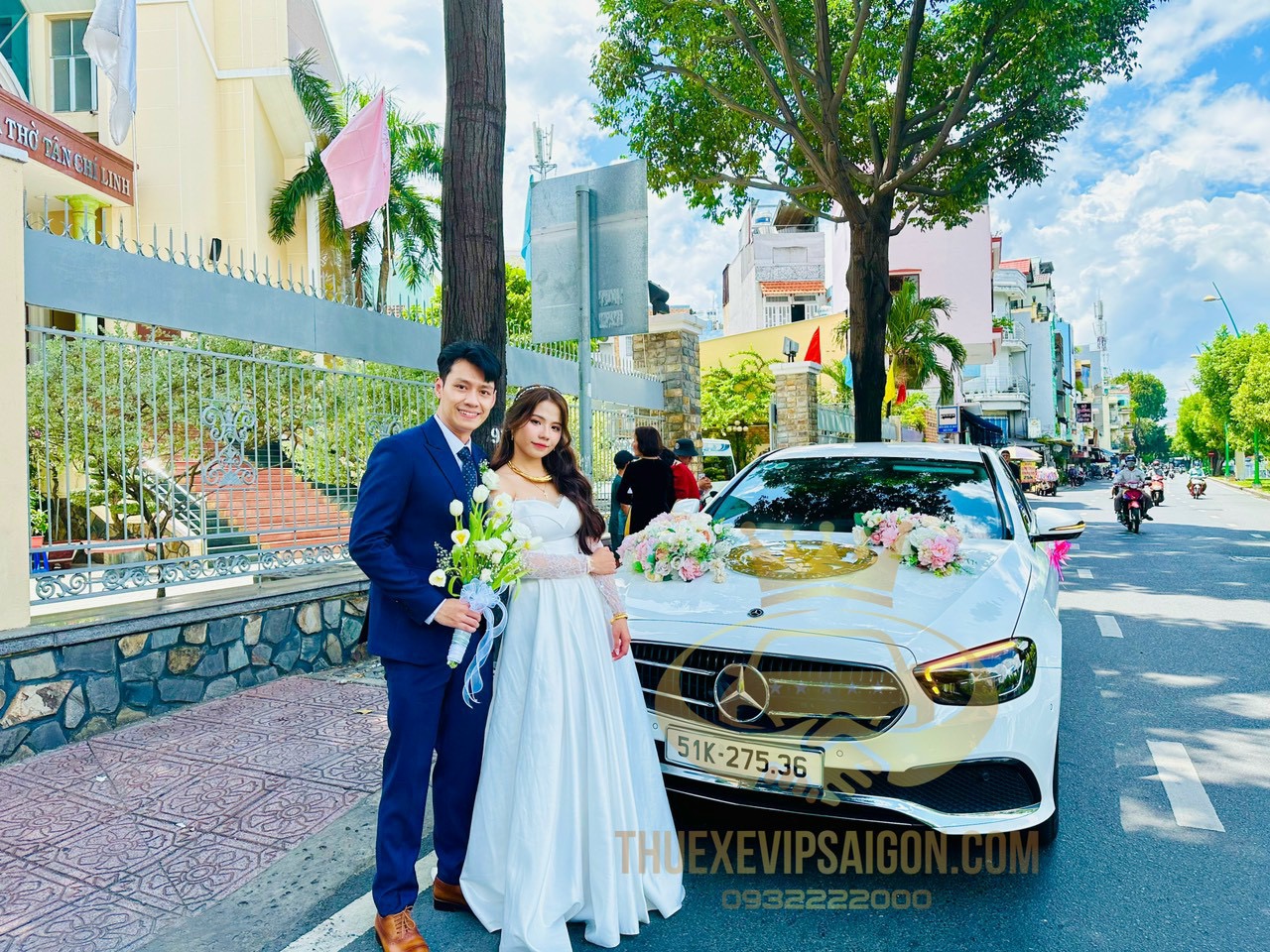 Công ty Vip Cars Bảo Dương cho thuê xe cưới Mercedes ngày 10/6/2023
