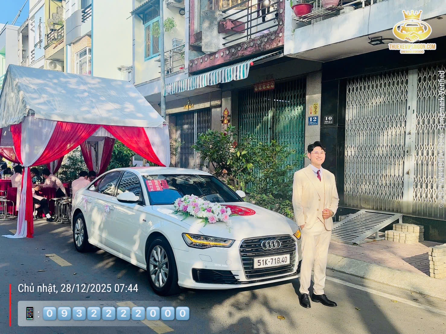 Tập đoàn Bảo Dương cho thuê xe cưới Audi A6 ngày 28/12/2025