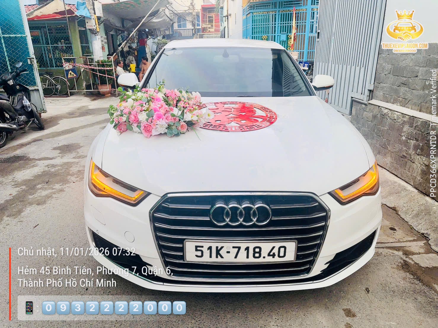 Tập đoàn Bảo Dương cho thuê xe cưới Audi A6 ngày 11/1/2026